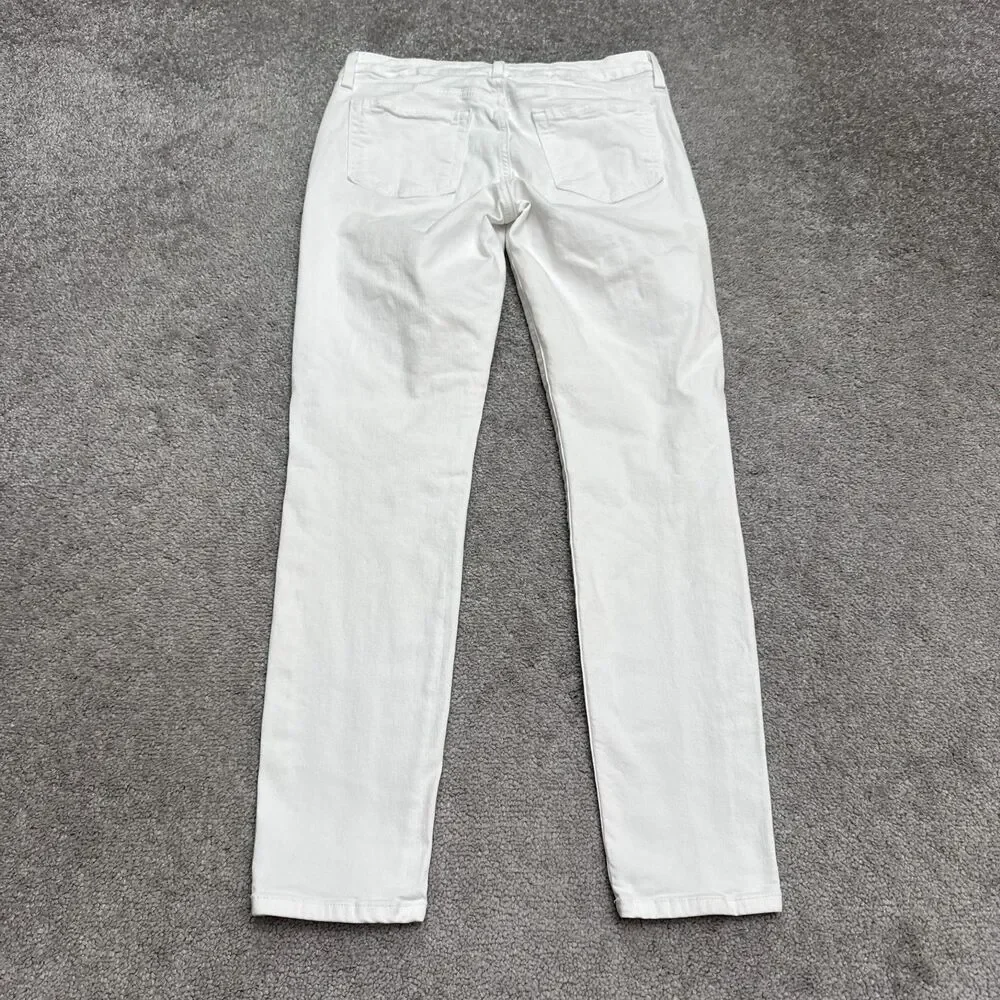 Just Black Skinny Denim Jeans Womens 27 White Mid Rise Stretch Casual 28x28